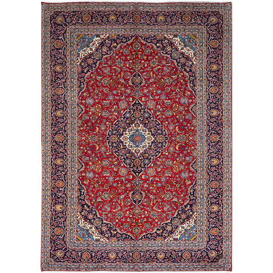 Persian Wool Hand Knotted Rug Red Blue 9.8X12.10 -O086427