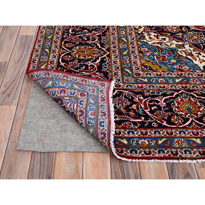 Persian Wool Hand Knotted Rug Red Blue 9.8X12.10 -O086427