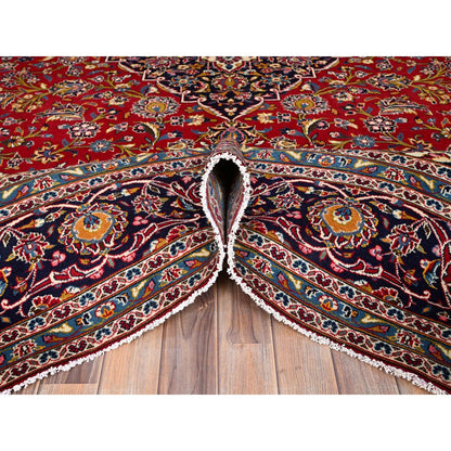Persian Wool Hand Knotted Rug Red Blue 9.8X12.10 -O086427
