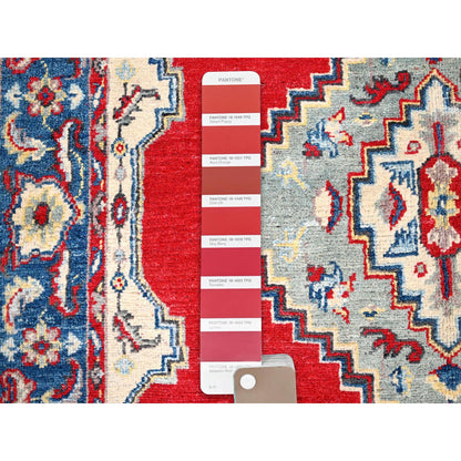 Kazak Wool Hand Knotted Rug Ivory Blue 3.10X5.8 -O086435