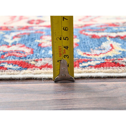 Kazak Wool Hand Knotted Rug Ivory Blue 3.10X5.8 -O086435