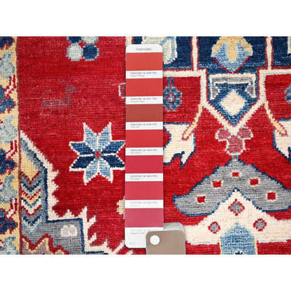 Kazak Wool Hand Knotted Rug Red Ivory 2.9X11.3 -O086442