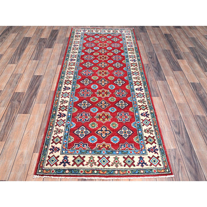Kazak Wool Hand Knotted Rug Red Ivory 2.7X6.7 -O086443