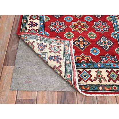Kazak Wool Hand Knotted Rug Red Ivory 2.7X6.7 -O086443