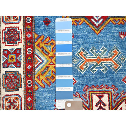 Kazak Wool Hand Knotted Rug Blue Ivory 2.10X9.9 -O086446