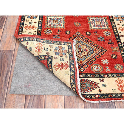 Kazak Wool Hand Knotted Rug Red Ivory 2.8X9.6 -O086450