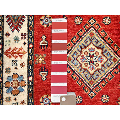 Kazak Wool Hand Knotted Rug Red Ivory 2.8X9.6 -O086450