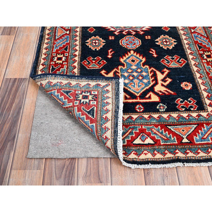 Kazak Wool Hand Knotted Rug Blue Red 2.7X10.1 -O086451