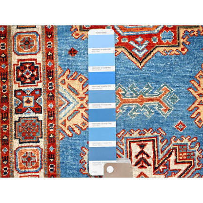 Kazak Wool Hand Knotted Rug Blue Ivory 2.10X9.7 -O086452