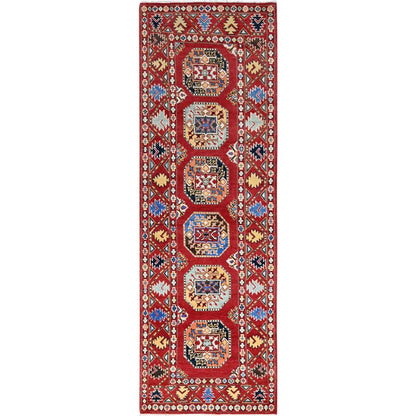 Kazak Wool Hand Knotted Rug Red Red 2.7X8.0 -O086457