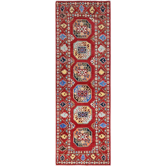 Kazak Wool Hand Knotted Rug Red Red 2.7X8.0 -O086457