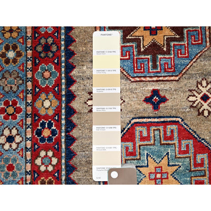 Kazak Wool Hand Knotted Rug Beige Red 2.7X9.8 -O086460