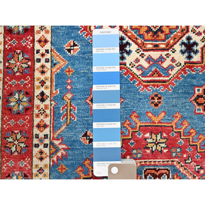 Kazak Wool Hand Knotted Rug Blue Red 2.8X7.10 -O086461