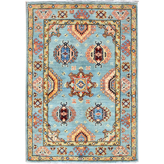 Kazak Wool Hand Knotted Rug Blue Blue 2.8X3.11 -O086462