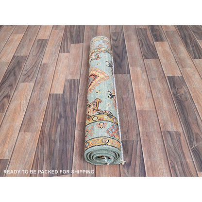 Kazak Wool Hand Knotted Rug Blue Blue 2.8X3.11 -O086462
