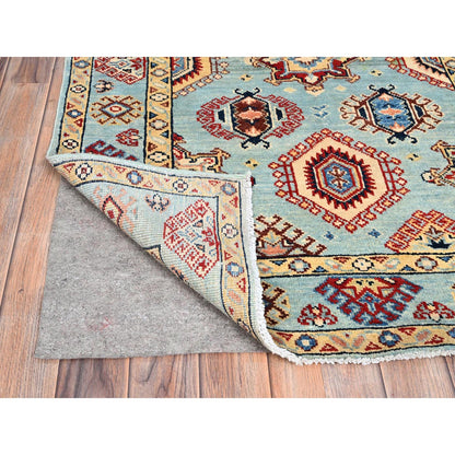 Kazak Wool Hand Knotted Rug Blue Blue 3.4X4.6 -O086464