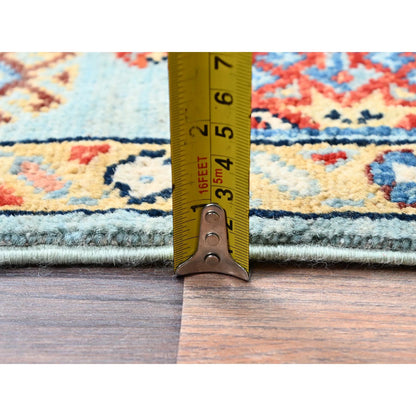 Kazak Wool Hand Knotted Rug Blue Blue 3.4X4.6 -O086464