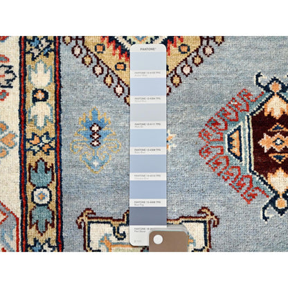 Kazak Wool Hand Knotted Rug Grey Beige 5.7X7.5 -O086470