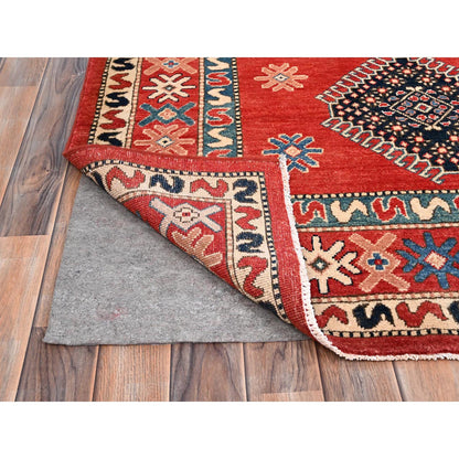 Kazak Wool Hand Knotted Rug Red Red 8.1X9.9 -O086478
