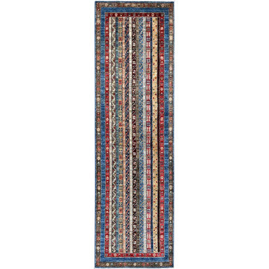 Kazak Wool Hand Knotted Rug Ivory 2.10x9.9 -O086486