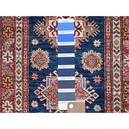 Kazak Wool Hand Knotted Rug Blue Red 2.9X26.3 -O086490