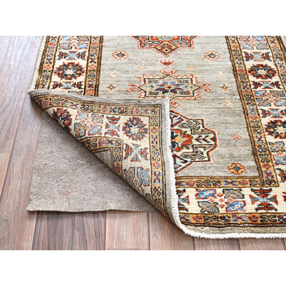 Kazak Wool Hand Knotted Rug Grey Ivory 2.8X22.6 -O086491