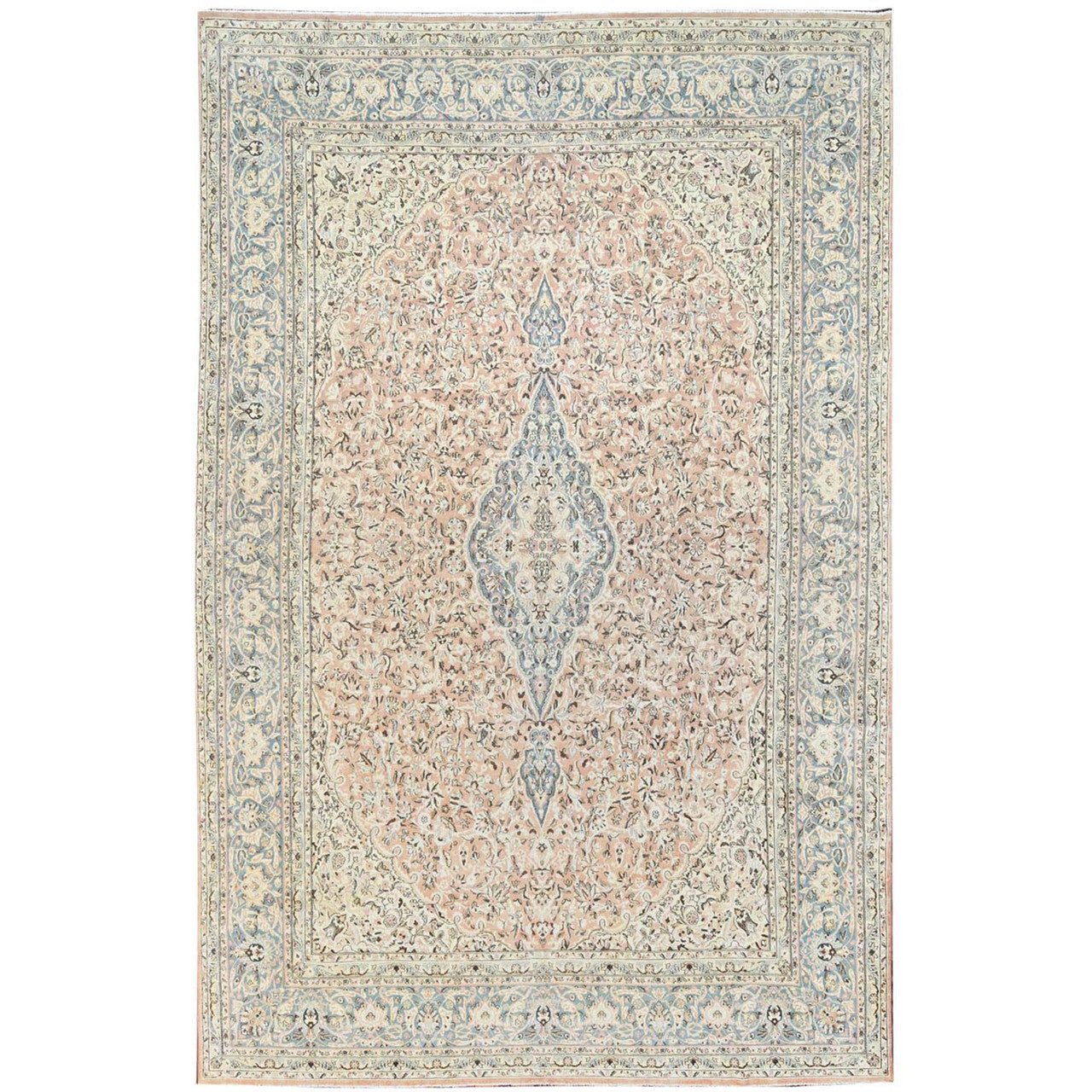 Orange 11'1" x 17'2" Overdyed & Vintage Hand knotted Wool Rug - Sku: O086493