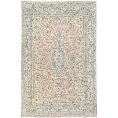 Overdyed & Vintage Wool Hand Knotted Rug Orange Gray 11.1X17.2 -O086493
