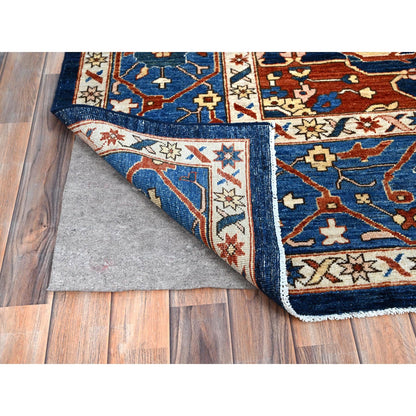 Heriz Wool Hand Knotted Rug Blue Imperial Blue 9.2X11.8 -O086510