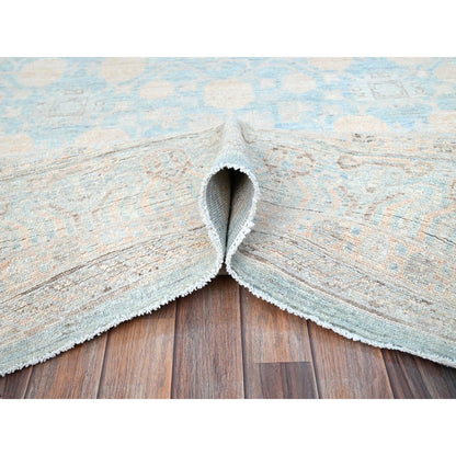 Khotan and Samarkand Wool Hand Knotted Rug Blue Blue 9.11X13.6 -O086517