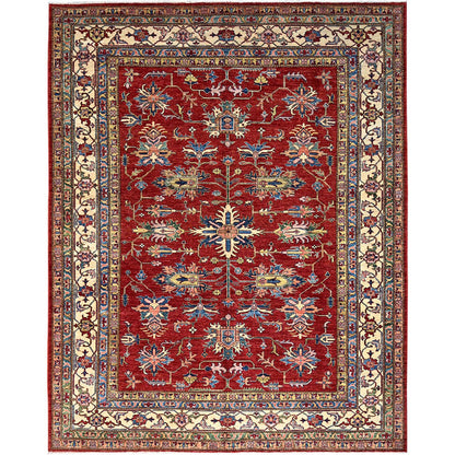 Kazak Wool Hand Knotted Rug Red Ivory 8.3X10.2 -O086541