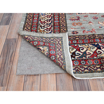 Kazak Wool Hand Knotted Rug Grey Ivory 8.2X10.1 -O086547