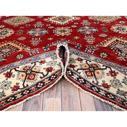 Kazak Wool Hand Knotted Rug Red Ivory 6.0X8.8 -O086560