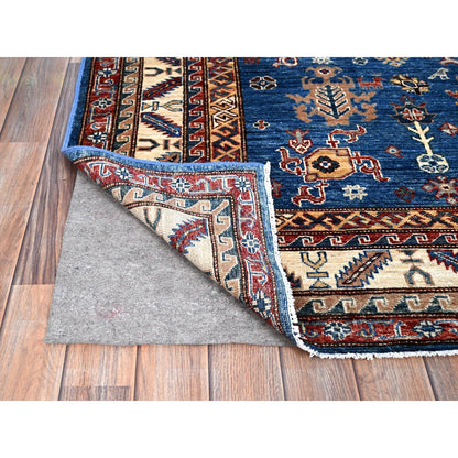 Kazak Wool Hand Knotted Rug Blue Ivory 5.10X8.9 -O086564