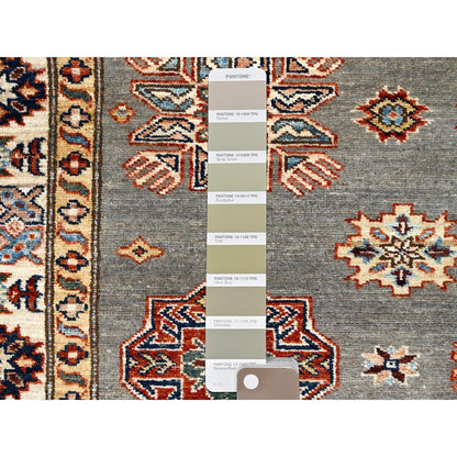 Kazak Wool Hand Knotted Rug Grey Ivory 4.10X6.6 -O086570