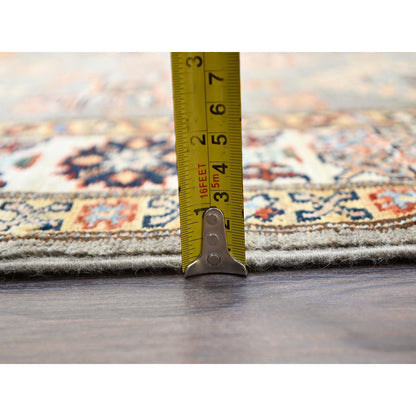 Kazak Wool Hand Knotted Rug Grey Ivory 4.10X6.6 -O086570