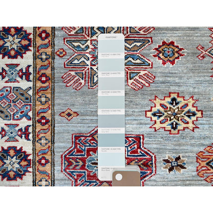 Kazak Wool Hand Knotted Rug Grey Ivory 4.11X7.1 -O086572