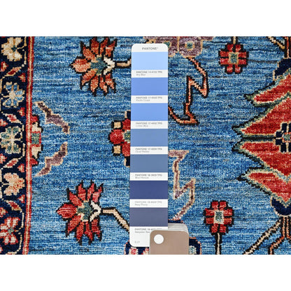 Tribal & Geometric Wool Hand Knotted Rug Blue Braves Navy Blue 3.3X5.6 -O086606