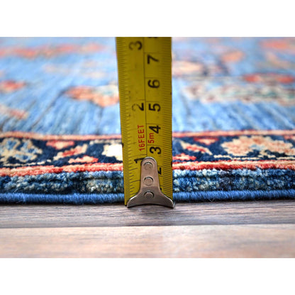 Tribal & Geometric Wool Hand Knotted Rug Blue Braves Navy Blue 3.3X5.6 -O086606