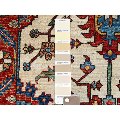 Heriz Wool Hand Knotted Rug Beige Beige 3.2X6.1 -O086607
