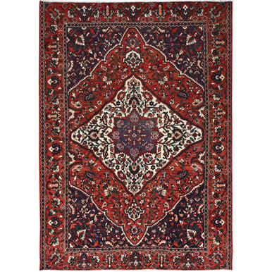 Overdyed & Vintage Wool Hand Knotted Rug Red Red 8.7X11.2 -O086618