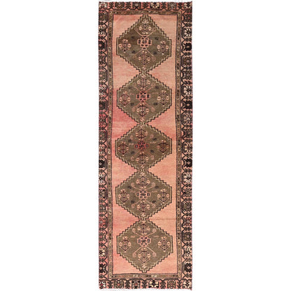Overdyed & Vintage Wool Hand Knotted Rug Red Red 2.11X8.11 -O086637