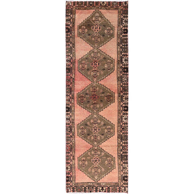 Overdyed & Vintage Wool Hand Knotted Rug Red Red 2.11X8.11 -O086637