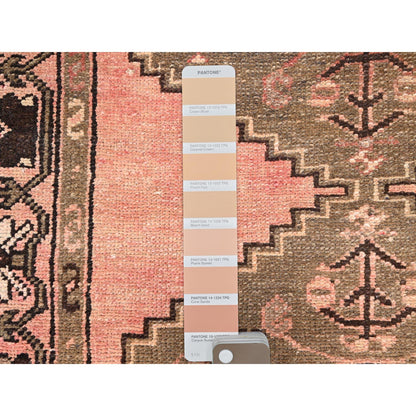 Overdyed & Vintage Wool Hand Knotted Rug Red Red 2.11X8.11 -O086637