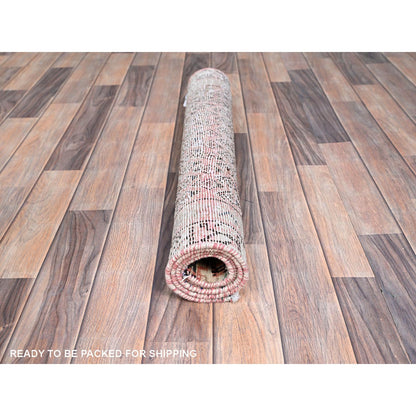 Overdyed & Vintage Wool Hand Knotted Rug Orange Brown 2.9X3.10 -O086684
