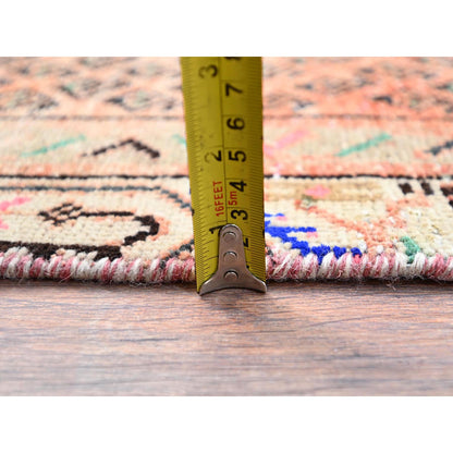 Overdyed & Vintage Wool Hand Knotted Rug Orange Brown 2.9X3.10 -O086684