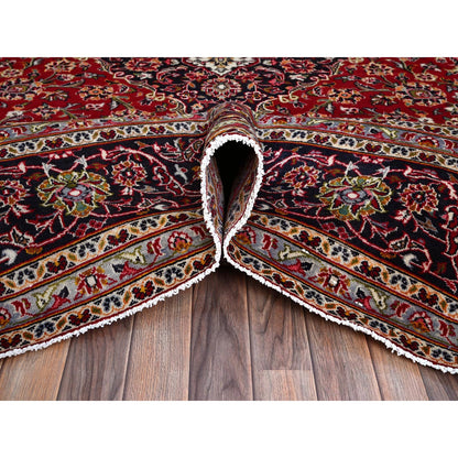 Persian Wool Hand Knotted Rug Red Blue 9.9X13.0 -O086696