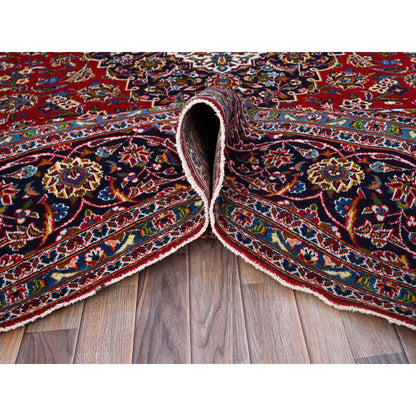 Persian Wool Hand Knotted Rug Red Blue 10.1X12.11 -O086697