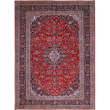 Persian Wool Hand Knotted Rug Red Blue 9.8X13.1 -O086698