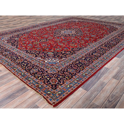 Persian Wool Hand Knotted Rug Red Blue 9.8X13.1 -O086698